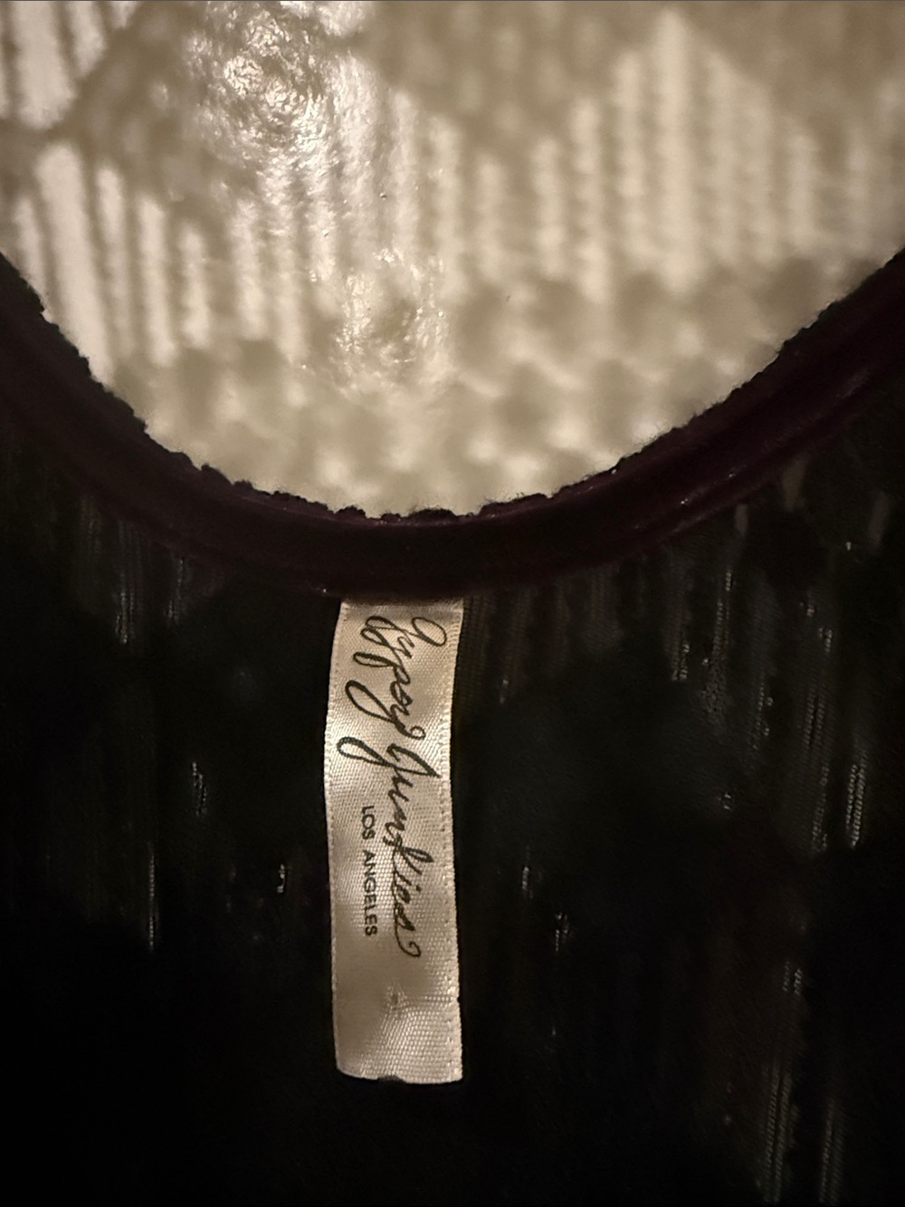 Black Lace Bell-Sleeve Blouse with Velvet & Lace Trim - Picture 4 of 5